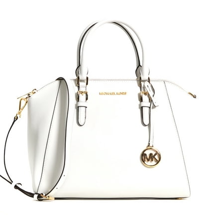 Michael Kors Ciara Large Saffiano Leather Satchel Crossbody Bag Optic White  | Walmart Canada