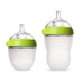 thumbnail image 2 of Comotomo Natural Feel Bundle - 2 Items: 8 Ounce Baby Bottle Green & 5 Ounce Baby Bottle Green by Com, 2 of 2