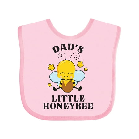 

Inktastic Cute Bee Dad s Little Honeybee with Stars Gift Baby Boy or Baby Girl Bib