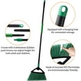 thumbnail image 5 of Broom, Angle Broom with 57" Long Handle - Fit Heavy-Duty Cleaning, Also Works Well Fine Dust - Commercial Outdoor Indoor Sweeper for Courtyard, Sidewalk, Deck, Kitchen, Lobby, Garage, Green, 5 of 7