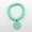 Gold Mint, variant on Quatrefoil Clover Flower Candy Color Beaded Stretch Bracelet for Women