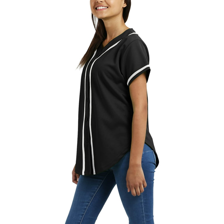 Ma Croix Mens Baseball Jersey Stripe T Shirts Plain Button Down Sports Blank  Tee - Walmart.com