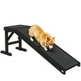 thumbnail image 1 of PawHut Pet Ramp Bed Steps for Dogs Cats, Black, 1 of 10