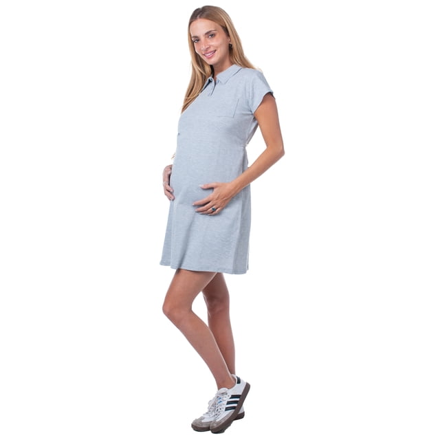 Vestido para Embarazo Casual Frescura en algodón Almacenes Mario Color Gris Talla Unitalla