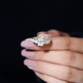 thumbnail image 6 of Emerald Cut Moissanite Solitaire Engagement Ring (D-VS1 Grade, 6X8 mm), 10K White Gold, US 12.25, 6 of 8
