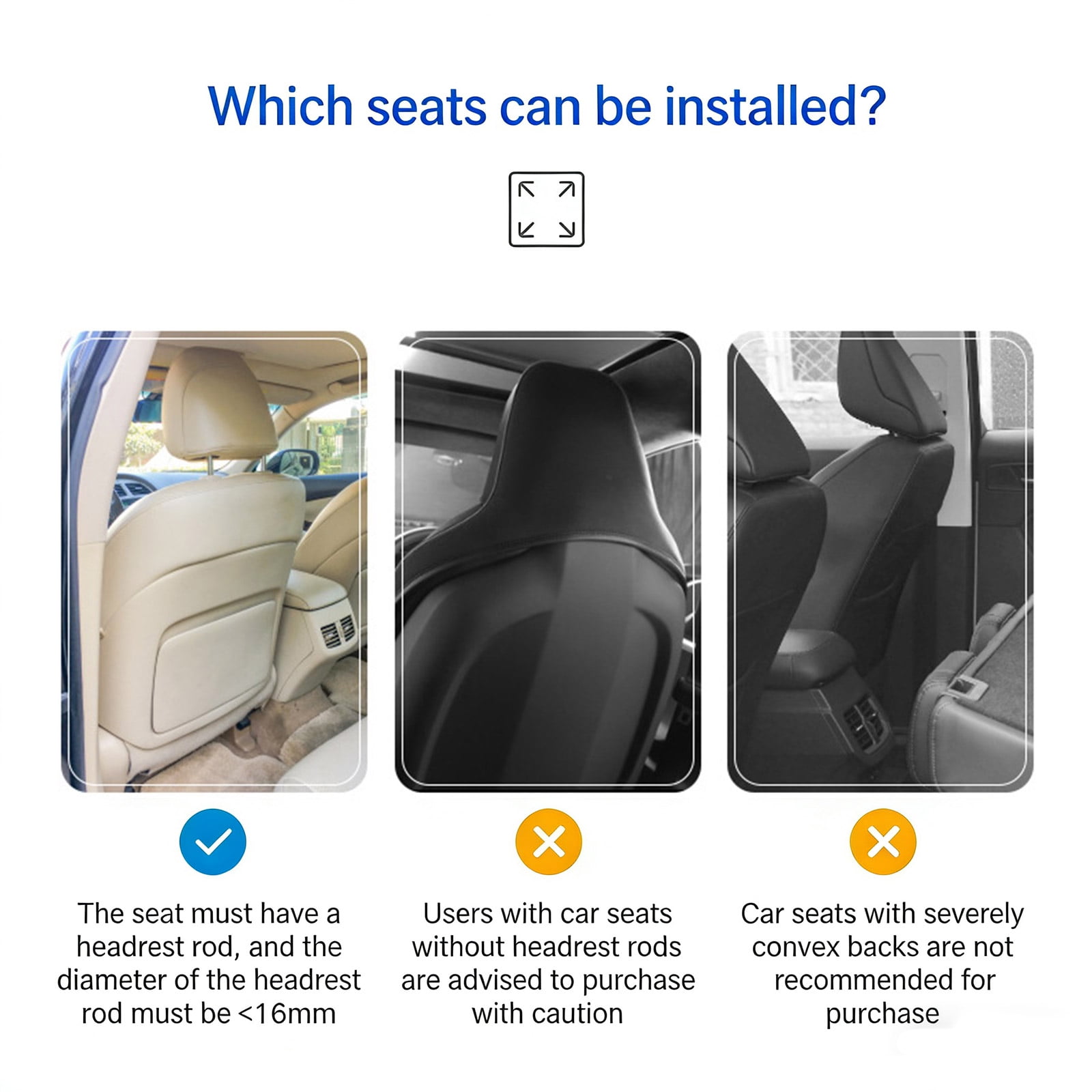 Ergonomic Foldable Car Steering Wheel Table ABS Back Seat Headrest Tray for Comfortable Work and Dining in Vehicle