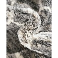 thumbnail image 4 of Unique Loom Hygge Shag Collection Area Rug - Trellis (8' Square Gray/Beige), 4 of 7
