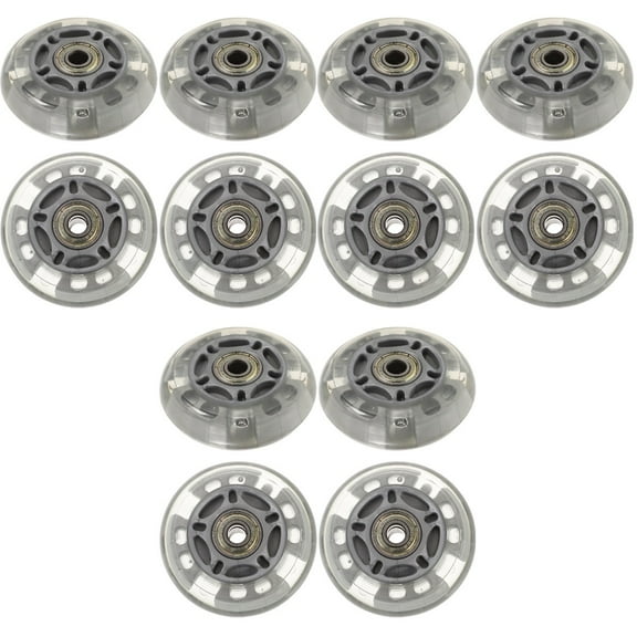 12 pcs  72mm LED Skate Wheels Inline Roller Wheels for Outdoor Replacement (Random Color)