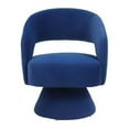 thumbnail image 4 of Swivel Barrel Chair, Accent Chair Armchair for Living Room, Comfy Round Swivel Chair, Modern 360 Degree Swivel Accent Single Sofa Chairs, for Living Room Bedroom Office Lounge, Blue, 4 of 7