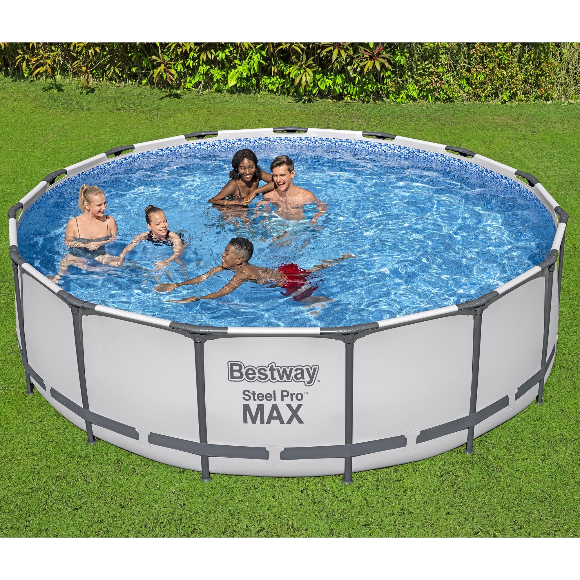 Steel Pro MAX 15' x 48" Prismatic Stone Above Ground Pool Set - image 5 of 6