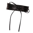 thumbnail image 4 of Pretina ancha Yinane de cuero negro para damas, 4 of 4