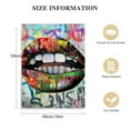 thumbnail image 2 of RUIYC Abstract Women Lips Wall Art Canvas Prints Colorful Poster Prints Street Art Wall Decor Pictures for Living Room Bedroom Home Decor, 2 of 5