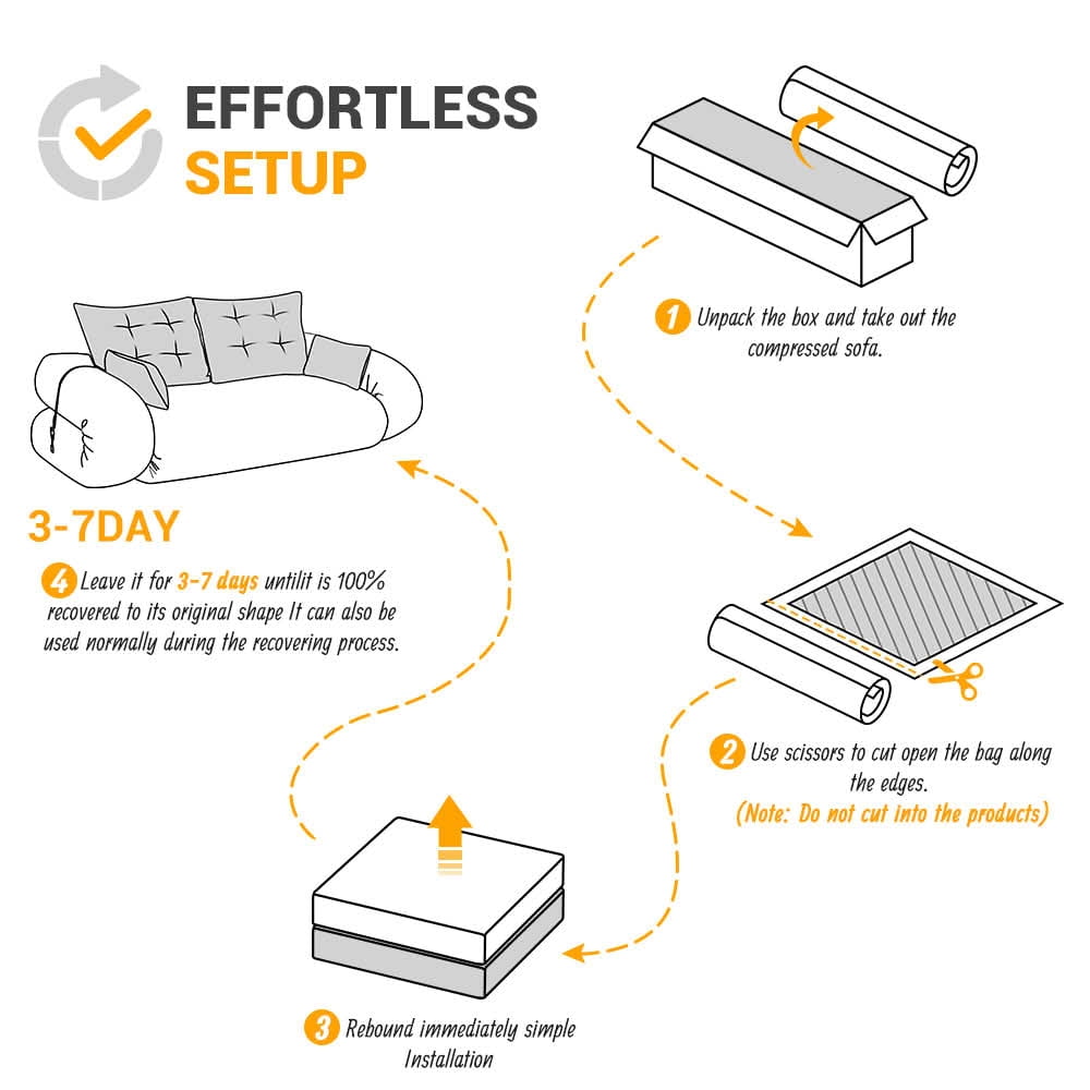 MAYEERTY 78.7" Human Dog Lazy Sofa, 3-in-1 Sherpa Fleece Foldable Sofa Bed with 4 Pillows, Vacuum Packed No Assembly Couch for Living Room Playroom