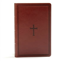 KJV Large Print Personal Size Reference Bible, Brown Leathertouch, (Hardcover)