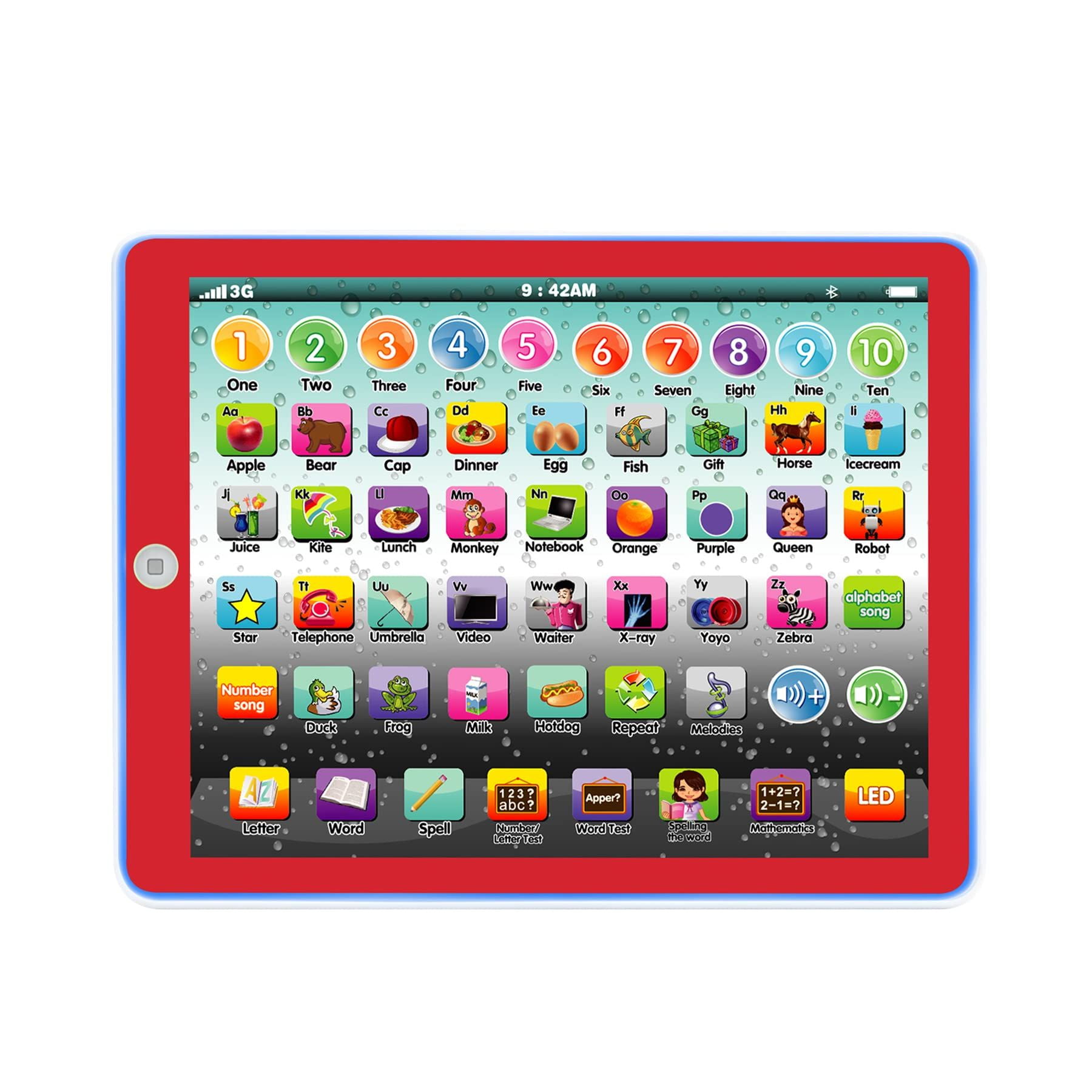 Touch and Learn Spanish Alphab Spanish Learning Tablet Educational Toy for Kids 