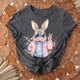 thumbnail image 3 of Camiseta de Cuello Redondo de Manga Corta de la Mujer, Top de Moda para Invierno Y Primavera Impresa de Navidad Casual 3/4, 3 of 7
