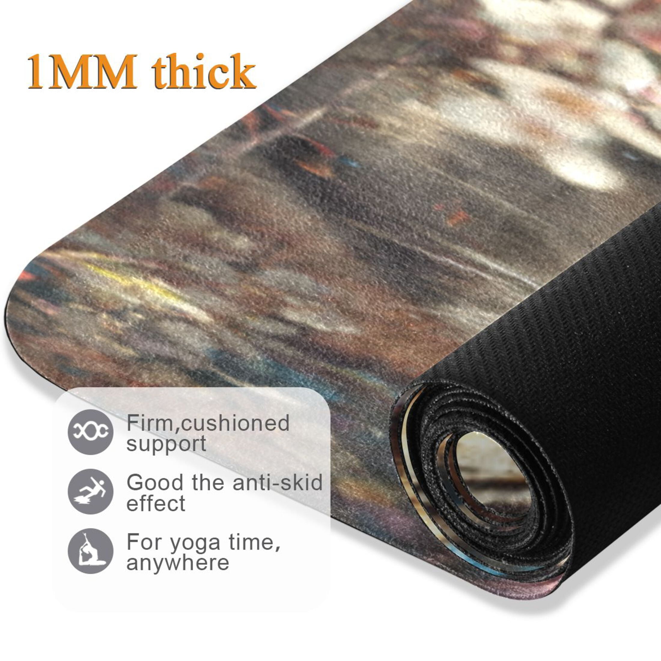 BZSMCE Yoga Mat Women Fitness Mat Floral Tiger Blue-eye Wonder Pattern