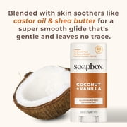 Soapbox Aluminum Free Deodorant, Coconut & Vanilla Scented Deodorant, Scented Aluminum-Free Natural Deodorants, 2.65oz