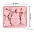 thumbnail image 2 of Christmas Series Candy Mold Cartoon Chocolate Baking Pan DIY Homemade Cheese Dessert Tray Holiday Cookie Sheet For Creative Family Holiday Party Treats , Pink A, 2 of 6