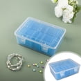thumbnail image 1 of 14-Compartment Storage Box Set, Blue, Small Bead Organizers Plastic Storage Cases Bead Storage Containers Transparent with Hinged Lid and Rectangle Craft Supply Case, 1 of 9