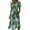 Green, variant on Midi Dresses for Women Crossover Wrap V Neck Short Sleeve Summer Dress Casual Knee Length A-Line Dress