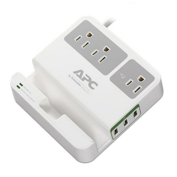 APC SurgeArrest Essential surge protector, 3 Outlets with 3 USB