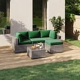 thumbnail image 6 of Clouddwell 9-Piece Outdoor Cushion Set for 4-Seat Wicker Sectional - Waterproof, High-Resilience Foam (Green), 6 of 7