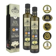 Ellora Farms, Gold Medal Winner, Single Estate Greek Extra Virgin Olive Oil, Certified PDO, Bottle 17 fl. oz, Pack of 2