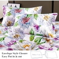 thumbnail image 5 of Luxurious Floral Print Satin Sheets - Silky Soft King Size Bed Sheets, 5 of 7
