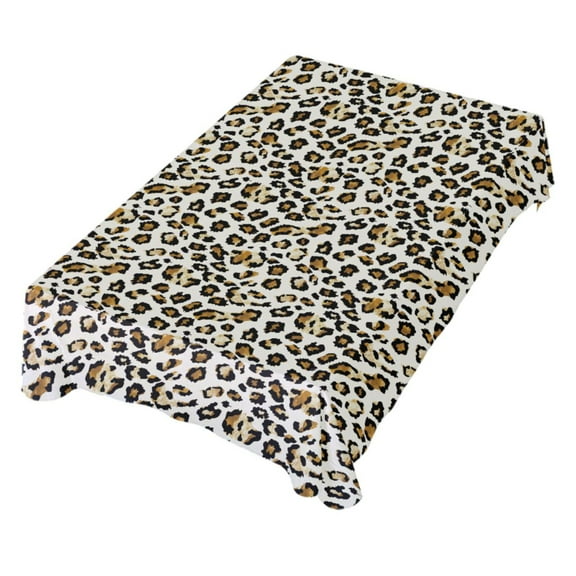 JSTEL Leopard Print Cheetah Table Cloth Square 54 x 54 Inch Tablecloth Anti Wrinkle Table Cover for Dining Kitchen Parties