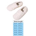 thumbnail image 4 of Pantuflas de felpa con punta cerrada Pantuflas Planas Térmicas Antideslizantes Fuzzy Cálidas para Hombres Mujeres (44-45) Blanco Ndcxsfigh Tenis De Mujer Tenis De Hombre, 4 of 8