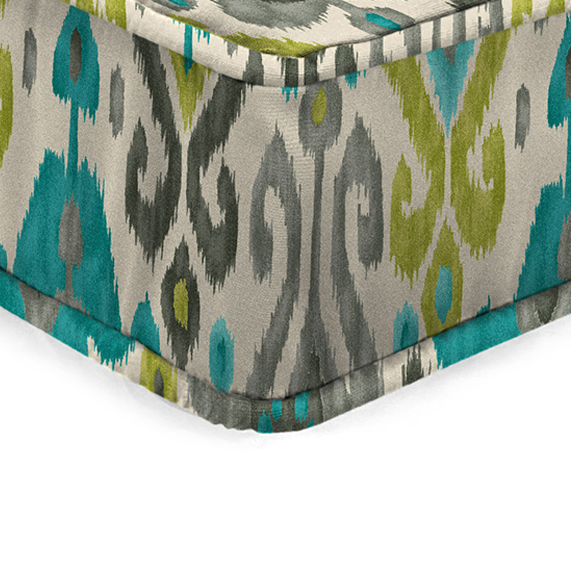 Jordan Manufacturing 22.5" x 22.5" Square Outdoor Deep Seat Cushion with Ties and Welt