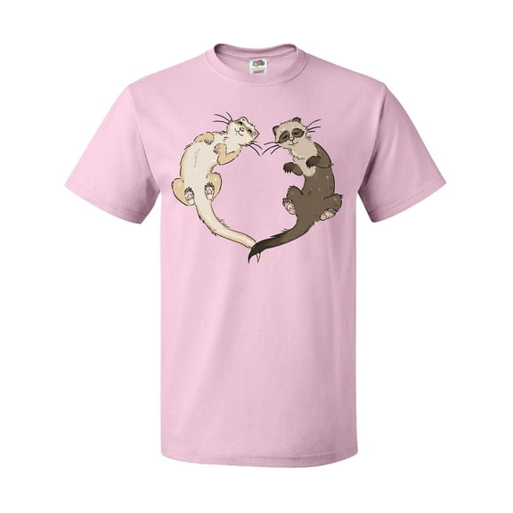 Inktastic Cute Ferret Heart T-Shirt