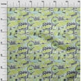 thumbnail image 3 of oneOone Velvet Green Fabric Writing Text Sewing Material Print Fabric By The Yard 58 Inch Wide, 3 of 4