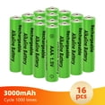thumbnail image 7 of MDHAND 16 Pack 1.5V AAA Rechargeable Batteries, 3000mAh, rechargeable up to 1000 times Suitable for razors, LED lights, cordless microphones, cordless phones, etc., 7 of 7