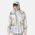 thumbnail image 6 of Rocae Cute Animals Print Breathable Sun Protection Hoodie Quick-Dry Lightweight Long Sleeve Hoodie Unisex Running Sports Shirt Large, 6 of 9