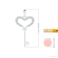 thumbnail image 3 of ANGARA Natural Pave-Set Diamond Heart Key Pendant in 14K White Gold for Women (Size-1.2mm| Color-G| Clarity-VS2) | April Birthstone, Anniversary, Jewelry Gift for Women | Natural Diamond Necklace, 3 of 7