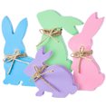 thumbnail image 4 of 4Pcs Easter Bunny Decorations Craft Rabbit Shaped Adornments Tabletop Decorations, 4 of 7