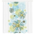 thumbnail image 3 of Ambesonne Summer Shower Curtain, Chamomiles Wild Flower, 69"Wx84"L, Pale Green Dark Green, 3 of 5