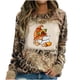 thumbnail image 2 of Ichuanyi liquidación moda para mujeres manga casual de manga redonda redonda de cuello estampado blusa tops blusa ICHUANYI WER202308215229, 2 of 5