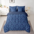 thumbnail image 2 of Feelyou Blue Mandala Damask Twin Bedding Sets 7pcs, Boho Dreamcatcher Comforter Set, 2 of 8