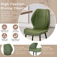 thumbnail image 2 of Dining Chairs Set of 4 Olive Green PU Leather Metal Black 33.3" for Kitchen, 2 of 8