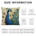 thumbnail image 5 of Creowell &nbsp;Proud Peacock Decor Throw Pillow Case Animal&nbsp;Peacock&nbsp;Feathers Print Decorative Pillow Covers Farmhouse Cushion Cover for Home Sofa Bedroom, 5 of 5