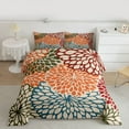 thumbnail image 2 of Homewish Colorful Dahlia Floral Full Size Comforter Sets,Vintage Boho Flower Bedding Comforter Set,Orange Red Blue Bedding Sets For Adults,Super Cozy Room Decor Reversible,3pcs, 2 of 8