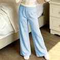 thumbnail image 3 of Asgosdo Wide Leg Pants for Teen Girls High Elastic Waisted Striped Baggy Casual Soft Fall Lounge Pants Size 4-16Y, 3 of 6