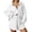 White, variant on Womens Short Sets Summer 2 Piece Sets for Women Summer Outfits for Women Casual Long Sleeve Shirt and High Waist Shorts Fashion Two Piece Summer Sets
