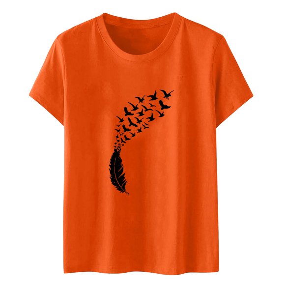 GPOECD Girls Unity Day The Orange T Shirt Casual Printed Tee Top For Children Orange,3-4 Years