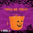 thumbnail image 4 of PMU Halloween Jack-O-Lantern Trick or Treat Pail Bucket - Candy Gift Basket for Kids - Pumpkin Plastic Buckets with Handle - Perfect Halloween Décor - 9 Inch Orange Pkg/3, 4 of 8