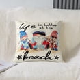 thumbnail image 2 of kareou Cute Beach Gnomes Pillow Case Cover Double Sides Print,Beach Soft Square Pillow Cover 2 Pack,Nautical Anchor Rudder Decorative Throw Couch Sofa Pillow Cover,20"x 20", 2 of 6