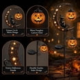 thumbnail image 6 of Solar Halloween Pumpkin Black Cat Moon Garden Stake Light, Solar Lights Garden Decor for Walkway Yard Patio Lawn, Hanging Jack-o'-Lantern for Fall Party Halloween Decorations Outdoor, 6 of 8